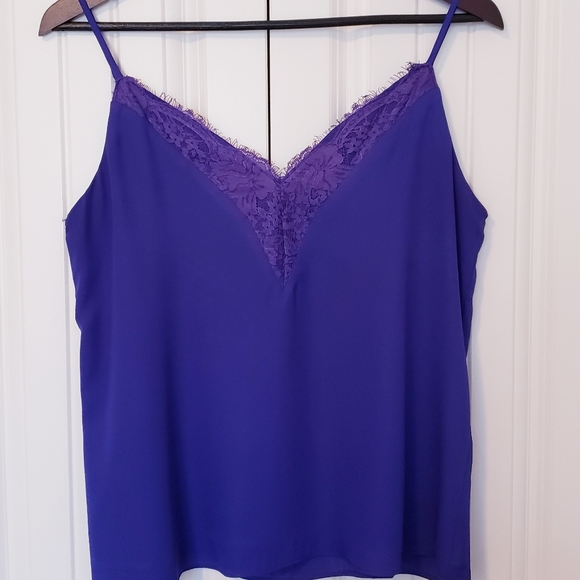 Socialite V-neck Cami (royal blue/purple, sz L) - Picture 3 of 7